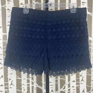Navy Blue Crochet Lace Riviera Short 10
